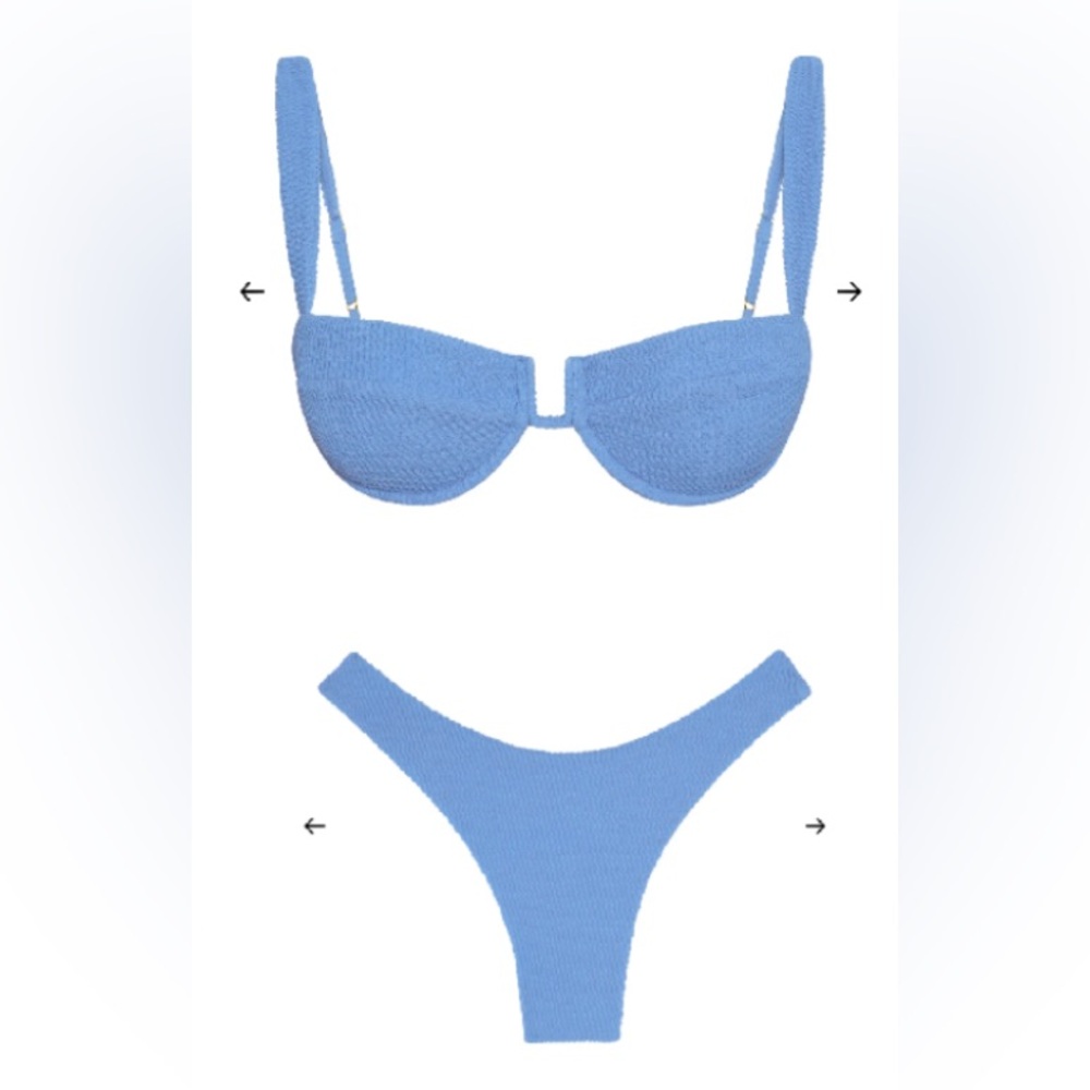 Monday swimwear 
CALA ROJA TOP - AZURE crinkle
And BYRON BOTTOM - AZURE crinkle